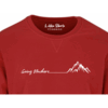 A red Going Nowhere Lekka Shirts Classic sweater, 100% polyester fleece, featuring a brushed fleece inner for softness, self-fabric hem and cuffs, and stylish V-stitch at the crewneck, designed for warmth and layering
